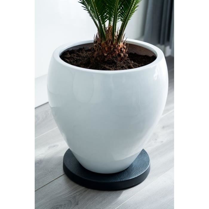 NATURE Tablette a roulettes pour plantes - Polypropylene - H4 x Ø29,2 cm