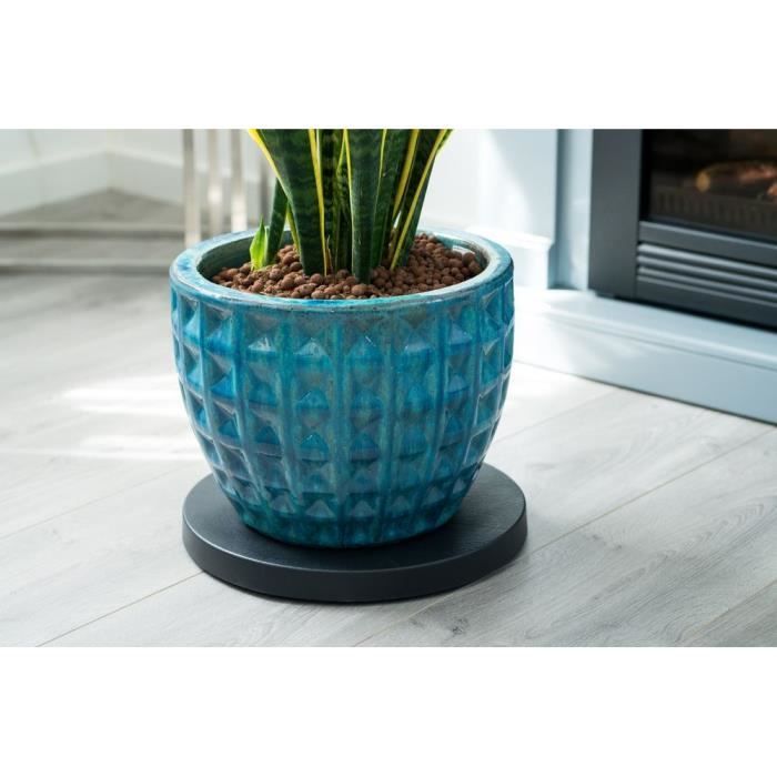 NATURE Tablette a roulettes pour plantes - Polypropylene - H4 x Ø29,2 cm