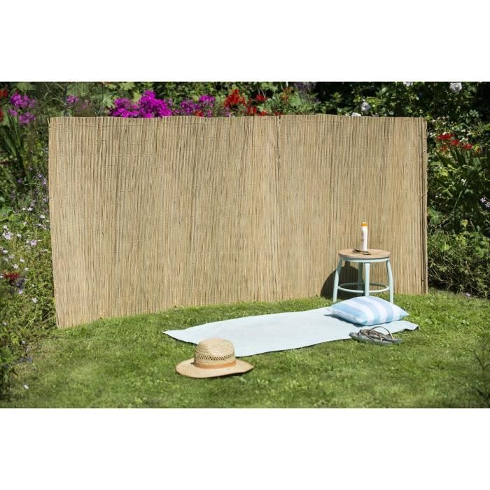 Canisse de Carex Naturel - 100% Occultant - 1x3m - Épaisseur 6/7mm - NATURE