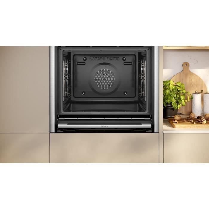 Four multifonction intégrable - Pyrolyse - NEFF - N90 - B64CS71N0 - Noir - Porte froide 4 vitres - 71 l - 59,5 x 59,6 x 54,8 cm