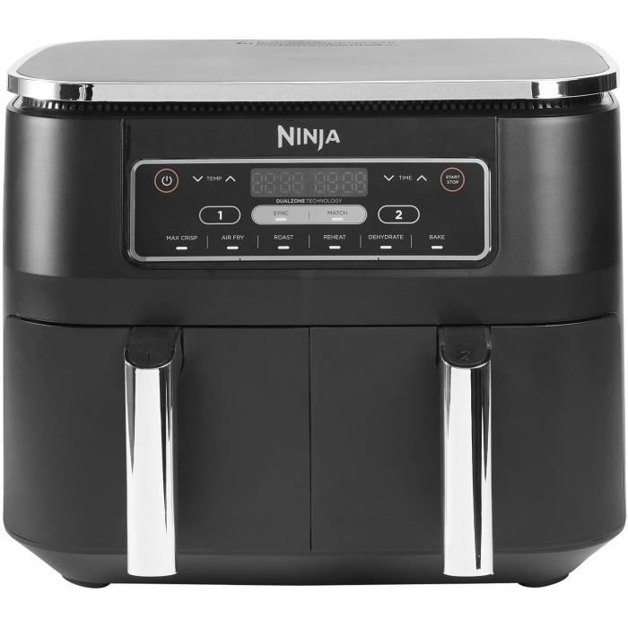 Friteuse sans huille NINJA Foodi - Dual Zone AF300EU - 7,6L - Fonctions Sync, Match - 6 modes de cuisson - 2400W