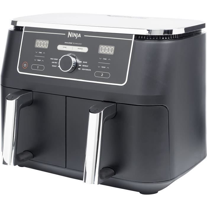 Friteuse sans huile Dual Zone NINJA Foodi Max - AF400EU - 2470W - 9,5L - 2 tiroirs de cuisson - 6 modes de cuisson prédéfinis