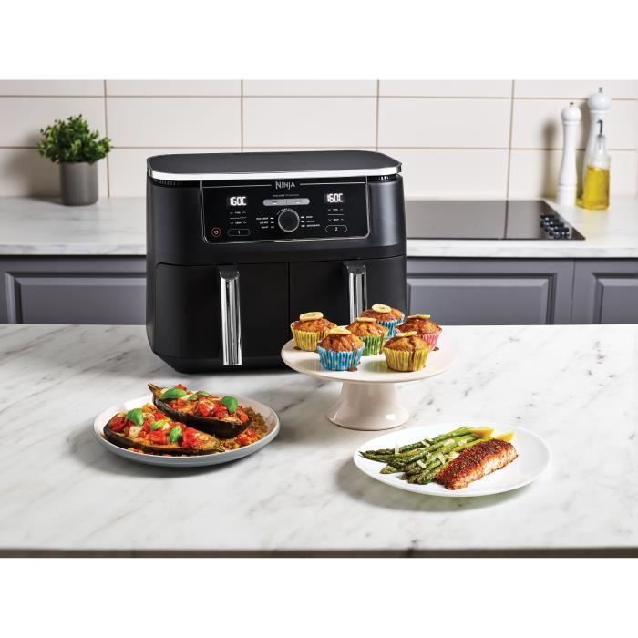 Friteuse sans huile Dual Zone NINJA Foodi Max - AF400EU - 2470W - 9,5L - 2 tiroirs de cuisson - 6 modes de cuisson prédéfinis