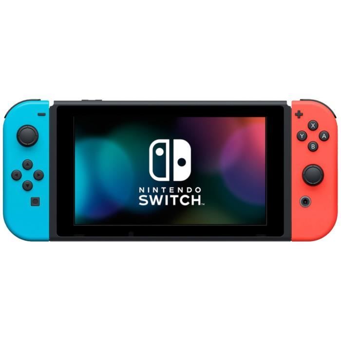 Console Nintendo Switch - Bleu Néon & Rouge Néon + Nintendo Switch Sports (Pré-installé) + 12 mois d'abonnement NSO (Code)