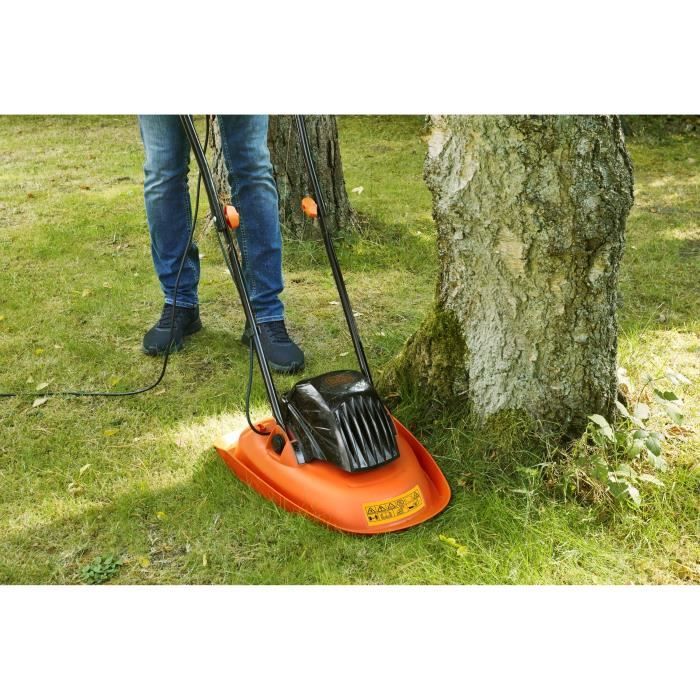 Tondeuse électrique sur coussin d'air 1200W 30cm de coupe BLACK+DECKER BEMWH551-QS - 6 lames, 3 réglages de hauteur de coupe