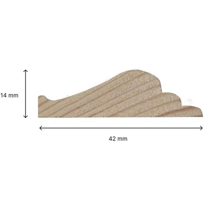 Encadrement Mouluré - NORDLINGER PRO - 80 x 60 cm - 42 x 14 mm - FSC 100%