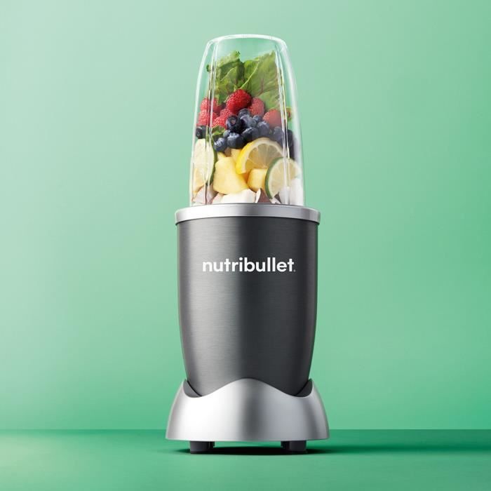 Blender - NUTRIBULLET - NB606DG - 0.7L - Acier Inoxidable - Gris - Original 600 - Pour smoothie, jus, sauce...