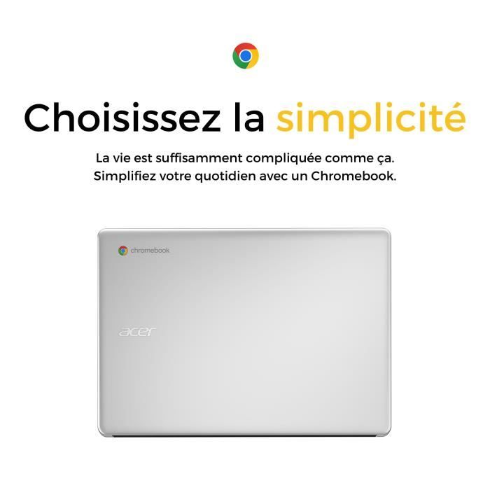 PC Portable ACER Chromebook 314 CB314-2H-K04F - 14 FHD - MTK MT8183 - RAM 4Go - Stockage 32Go - Chrome OS - AZERTY