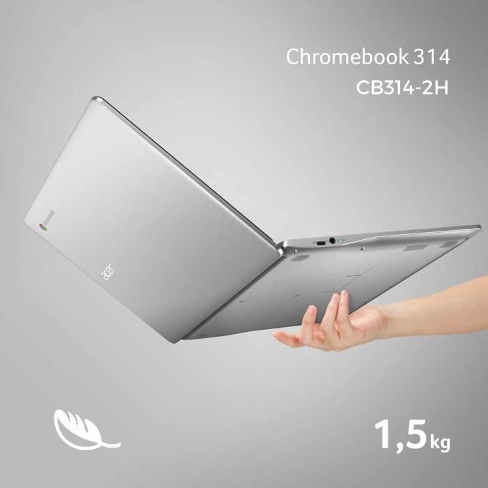 PC Portable ACER Chromebook 314 CB314-2H-K04F - 14 FHD - MTK MT8183 - RAM 4Go - Stockage 32Go - Chrome OS - AZERTY