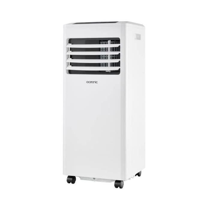 Climatiseur mobile OCEANIC - 7000 BTU  - 2050W - Déshumidificateur - Programmable - Classe énergétique A - Monobloc - Kit de fenetre