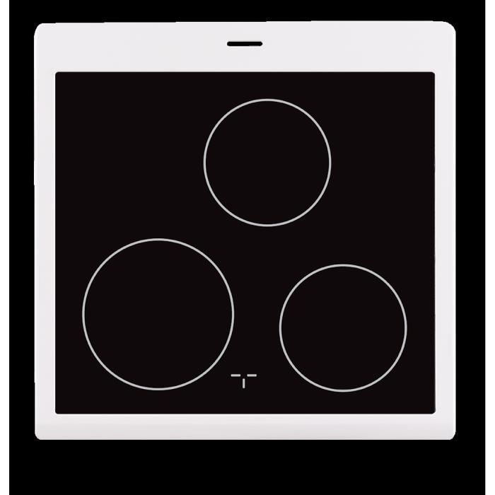 OCEANIC Cuisiniere vitrocéramique 50 x50 - four convection naturelle - four 48L - blanc