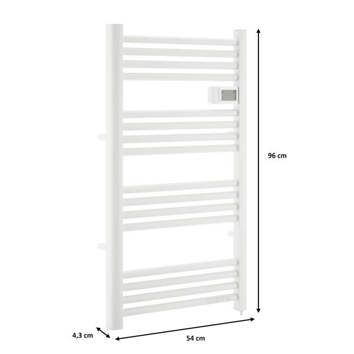 Radiateur seche-serviettes OCEANIC sans soufflerie - 500W - Blanc mat - NF