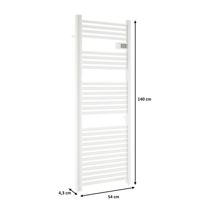 Radiateur seche-serviettes OCEANIC sans soufflerie - 700W - Blanc mat - NF