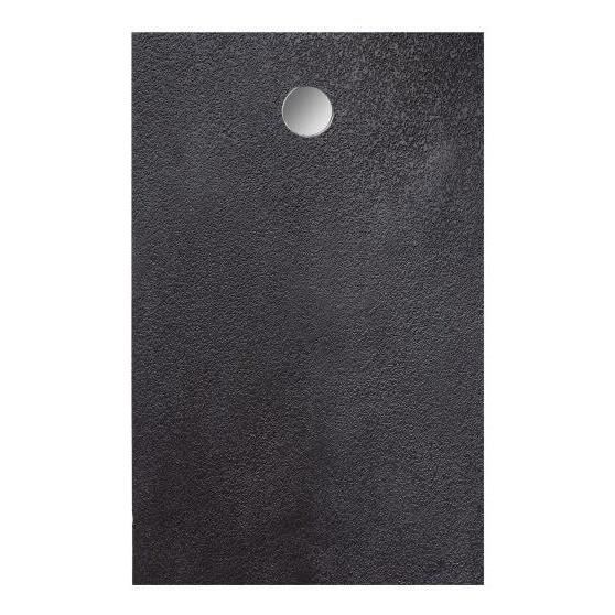 Receveur de douche en résine - Rectangulaire - 140x90x3,5 cm - OCEANIC - Gris anthracite - Bonde de vidage et pieds inclus - Morenã