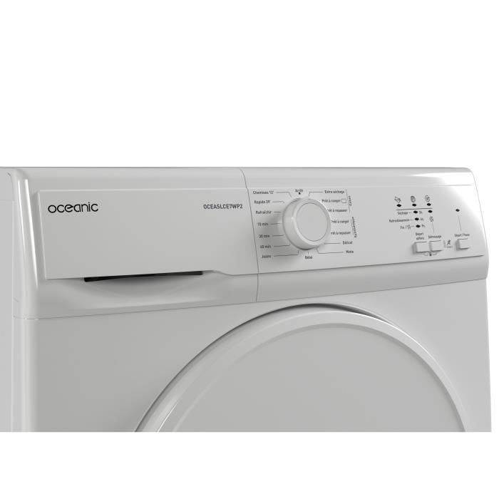 Seche-linge a condensation OCEANIC OCEASLCE7WP2 - 7 kg -  Largeur 59,6 cm - Classe B - blanc