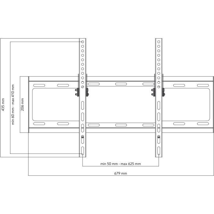 Support mural pour écran plat One For All SMART WM2621 INCLINABLE POUR TELEVISION DE 32 A 90