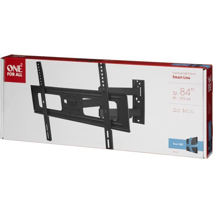 ONE FOR ALL WM2651 Support mural inclinable et orientable a 180° pour TV de 81 a 229cm (32-90)