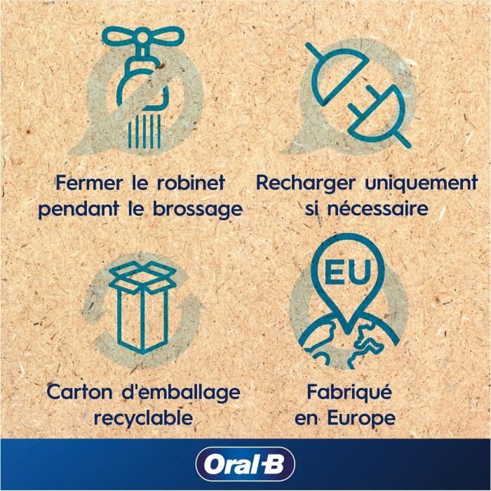 Brosse a dents électrique ORAL-B Pro 3 - 3 brossettes incluses - blanc - sans fil