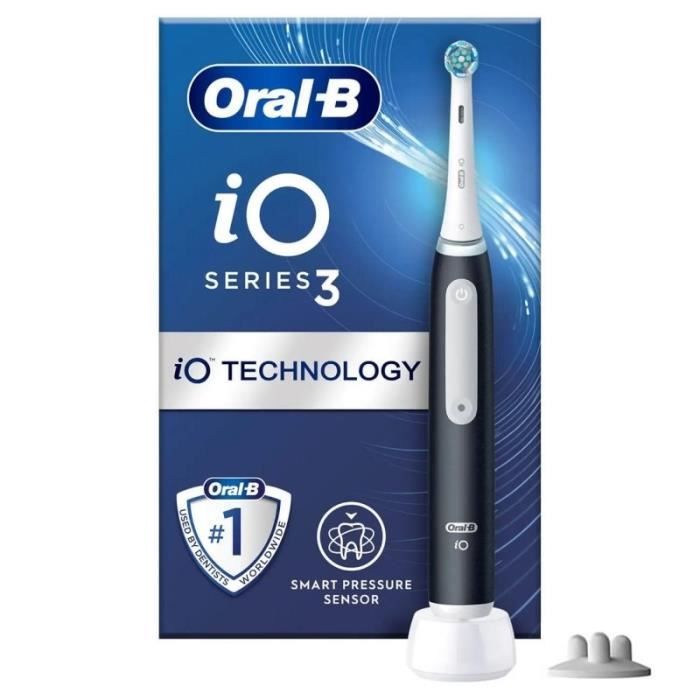 Brosse a dents électrique - ORAL-B - IO3 Matt black - 3D oscillo-rotations/pulsations - A batterie