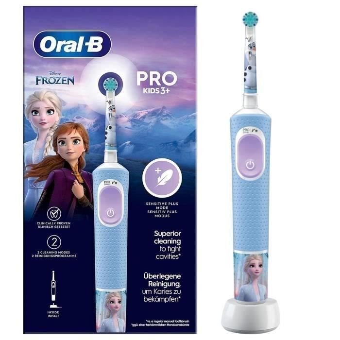 Oral-B Pro Kids Brosse a Dents Électrique Enfant, Reine des Neiges Disney, 1 Brossette Brossage Doux, Minuteur et Vibrations