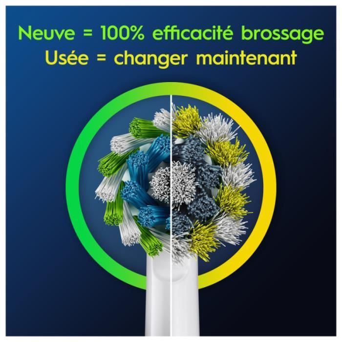 Oral-B Pro Cross Action Brossettes Pour Brosse a Dents, Pack De 3 Unités