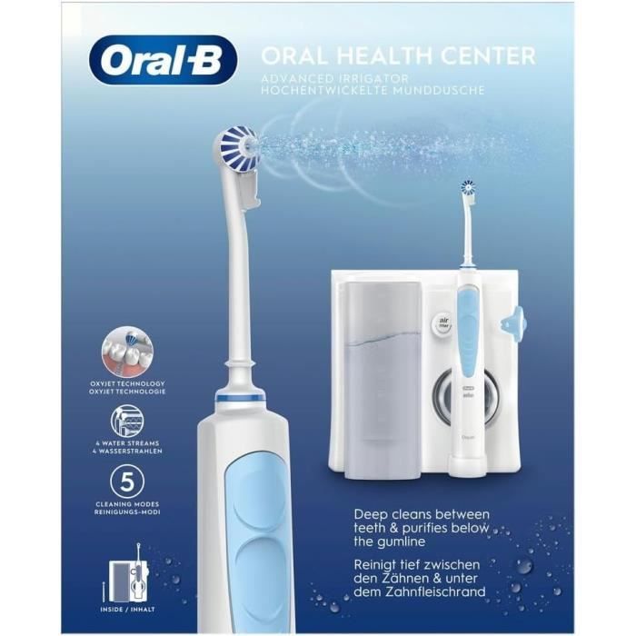 Brosse a dents électrique Oral B Jet Dentaire Oxyjet +  2 canules BLANC