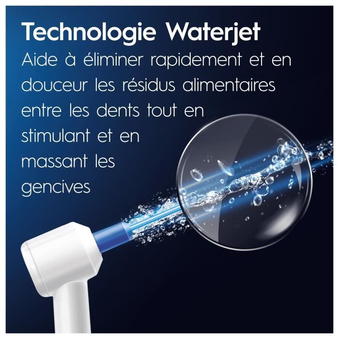 Brosse a dents électrique Oral B Jet Dentaire Oxyjet +  2 canules BLANC