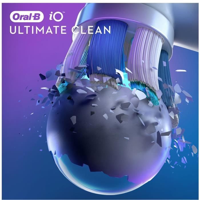 Tetes de brosse Oral-B iO Ultimate Clean - Pack X2 - Élimination de la plaque dentaire a 100% des le jour 1