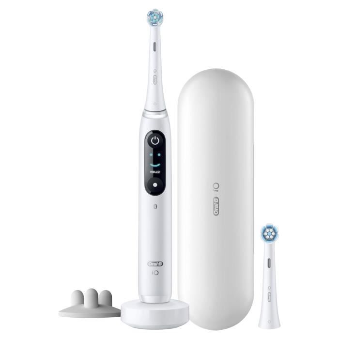 Brosse a dents électrique - Oral-B - iO 8N - Gencives sensibles - 2 brossettes - 1 étui de voyage