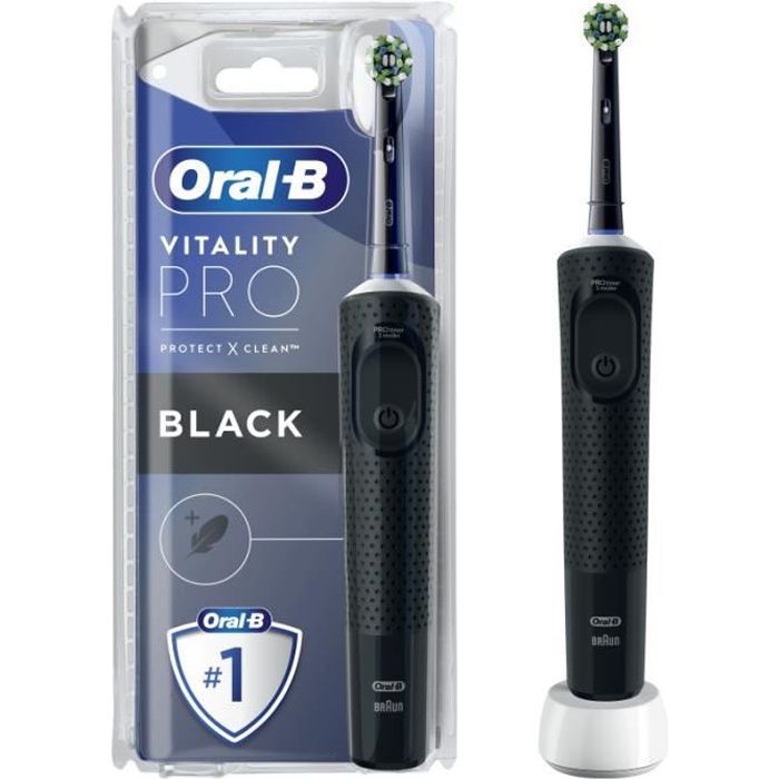 Oral-B Vitality Pro Brosse a Dents Électrique Noire, 1 Brossette