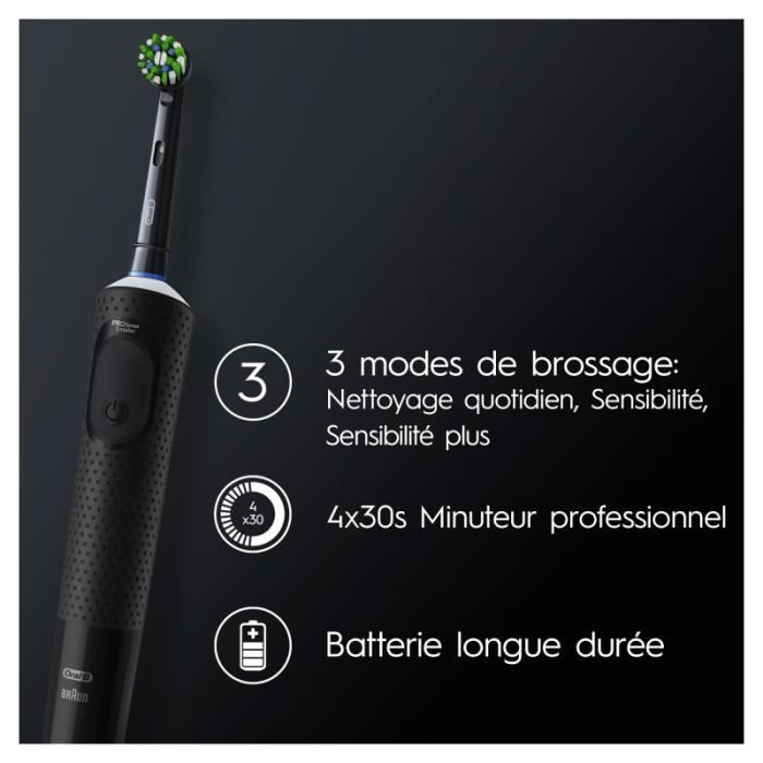 Oral-B Vitality Pro Brosse a Dents Électrique Noire, 1 Brossette