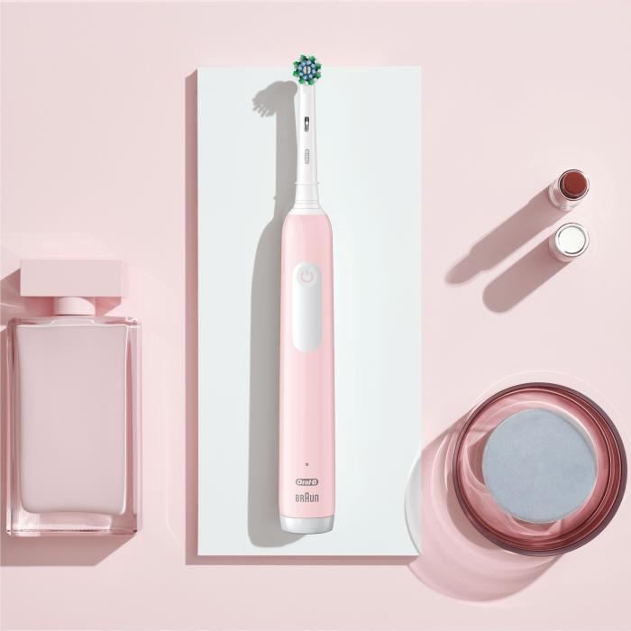 Brosse a dents électrique ORAL-B Pro 1 - rose - sans fil - 1 brossette incluse