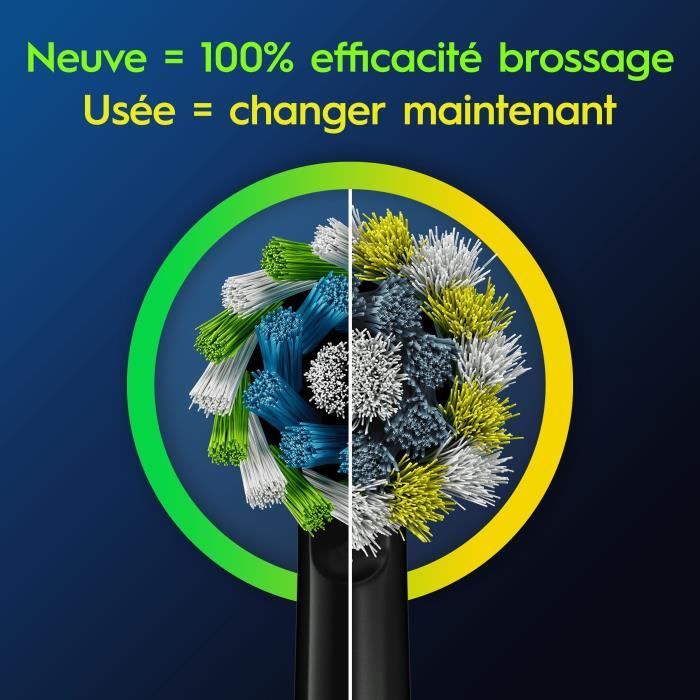 Brossette ORAL-B - Cross Action - pour brosse a dent électrique - pack de 4