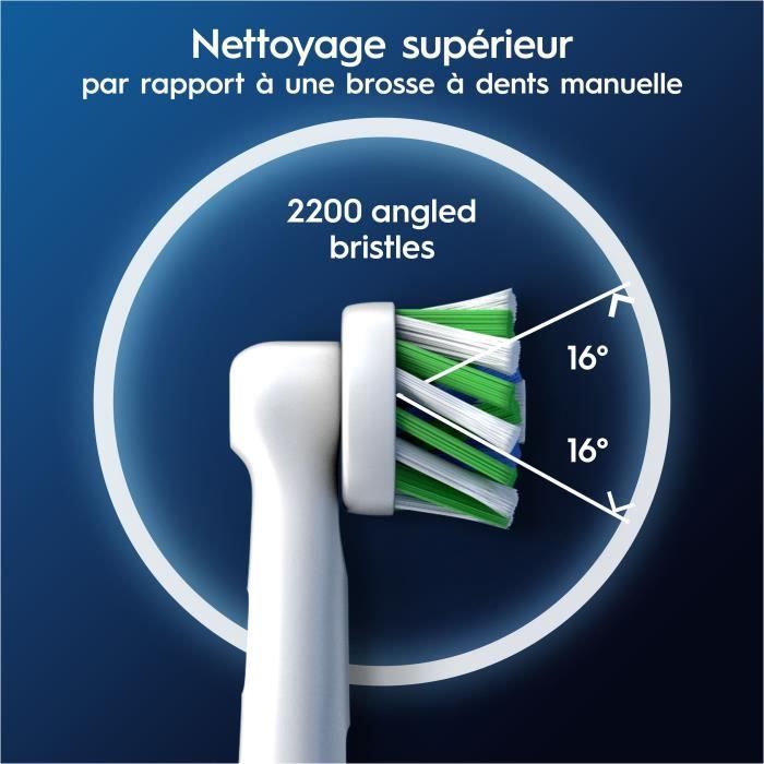 Brossettes - ORAL-B - Pro Cross Action - Pour brosse a dents - 4 unités