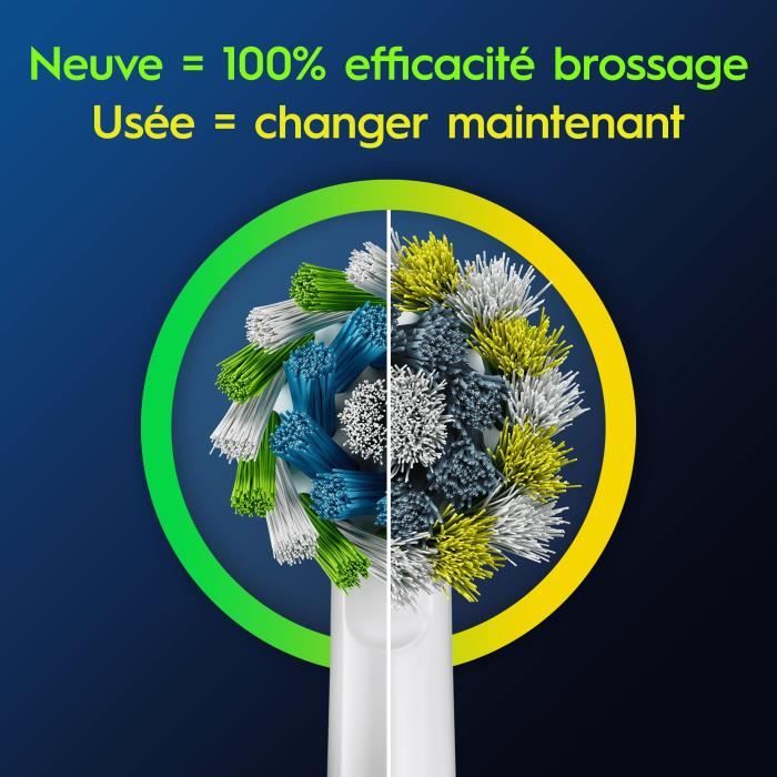 Brossette ORAL-B - Cross Action - pour brosse a dent électrique - pack de 6