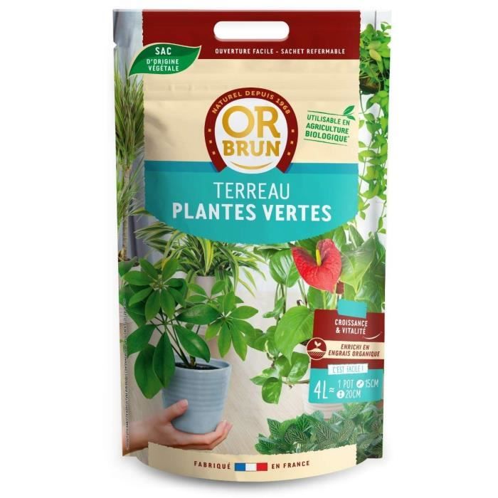 OR BRUN Terreau plantes vertes 4l