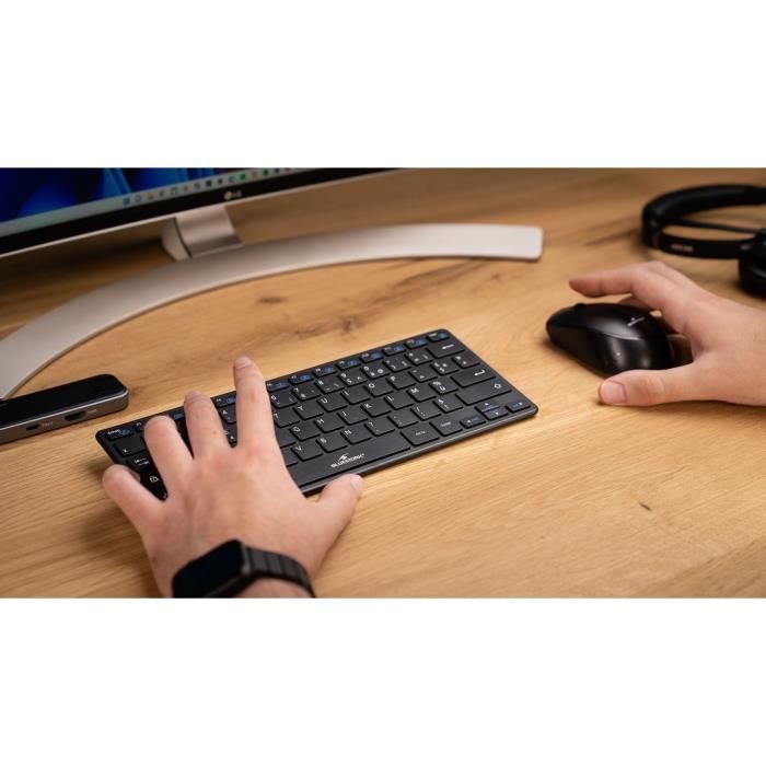 Pack Clavier Souris - BLUESTORK - PACK MINI - Sans Fil - Compact - Noir