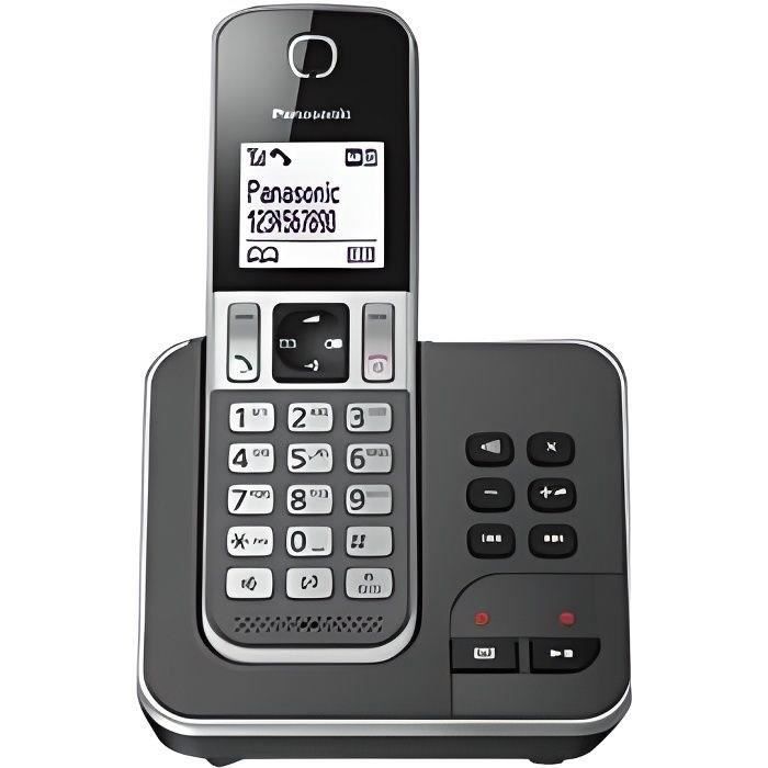 Panasonic KX-TGD320FRG Téléphone sans Fil Répondeur, Base et Combiné, Mains Libres, Identification de l'Appelant