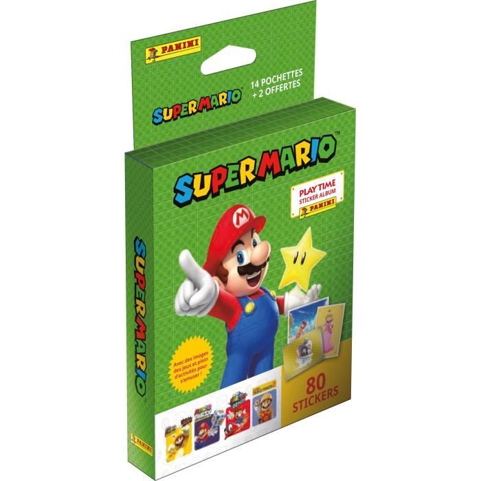 Stickers Super Mario - PANINI - Collection de 368 stickers avec Luigi, Yoshi, Peach, Waluigi, Bowser, Bowser Jr.