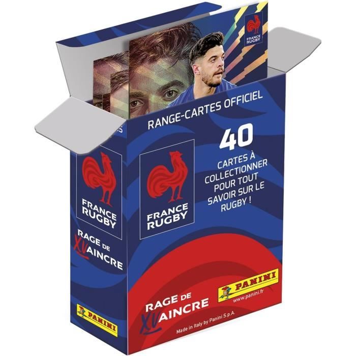 Coffret Collector Rugby Equipe de France-Rage de Vaincre 1 Album + 18 Pochettes + 3 Cartes Edition Limitée - PANINI