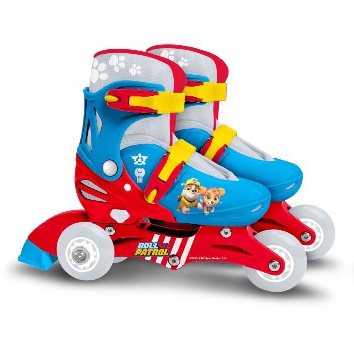 Patins en Ligne two in one - PAW PATROL - PAT PATROUILLE - 3 Roues - Tri skate et Roller in lin - Ajustable taille 27-30