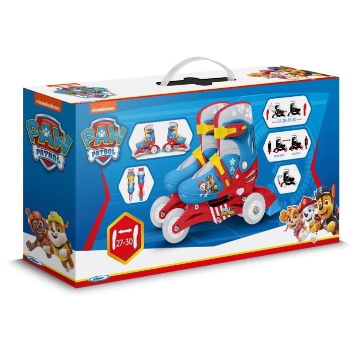 Patins en Ligne two in one - PAW PATROL - PAT PATROUILLE - 3 Roues - Tri skate et Roller in lin - Ajustable taille 27-30