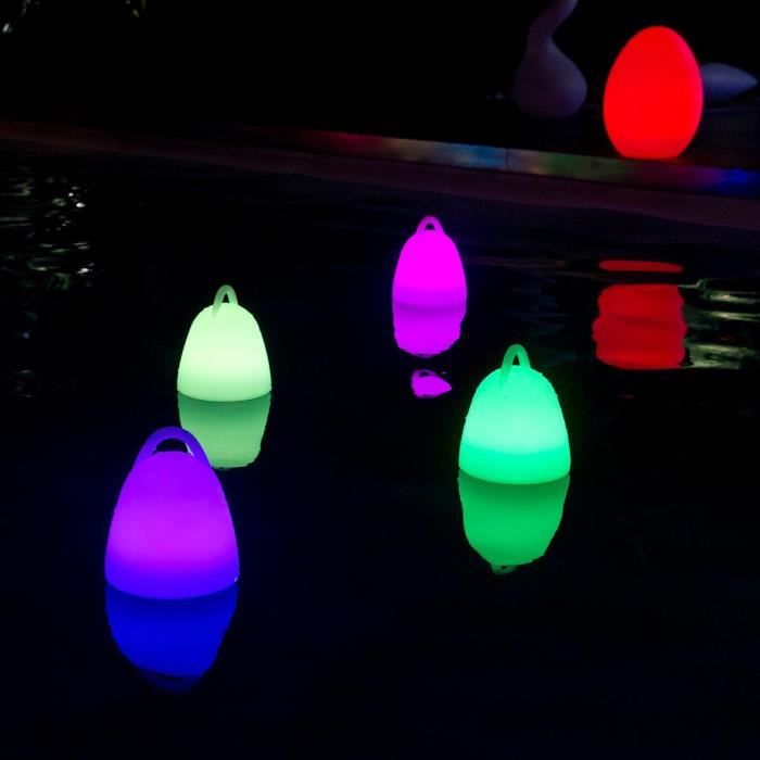 Baladeuse LED sans fil LUMISKY LIBERTY C25 - Waterproof et flottante - H 24 cm - Blanc et multicolore