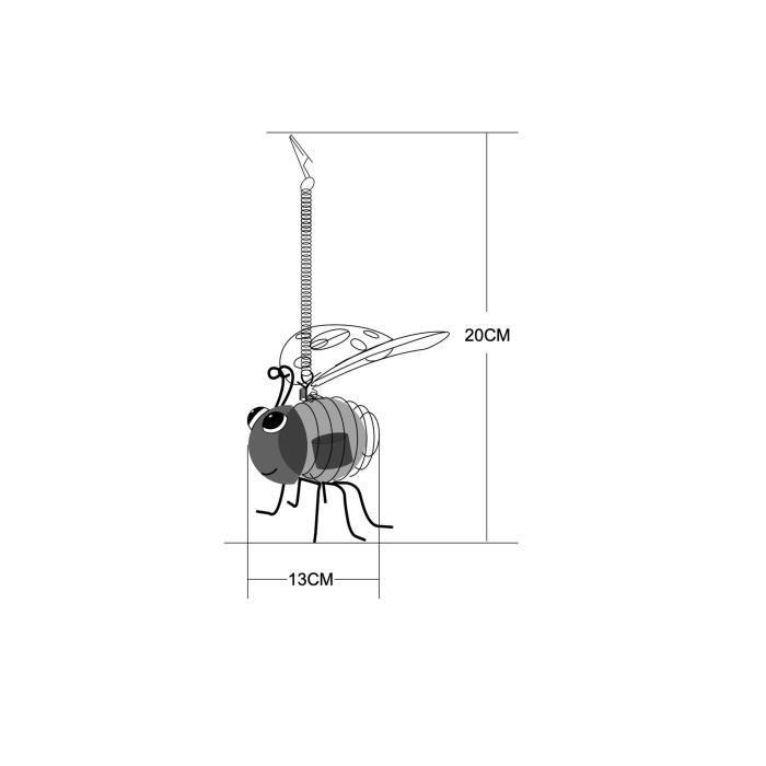 Coccinelle solaire clipsable - GALIX - Luminaires solaires - Métal/verre - 2 Lumens - 8h d'éclairage