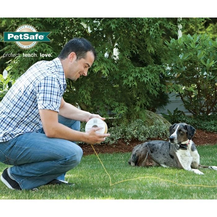 PetSafe - Systeme de Clôture Anti-Fugue pour Chien avec 150 metres de fil - 5 niveaux réglables de stimulation statique