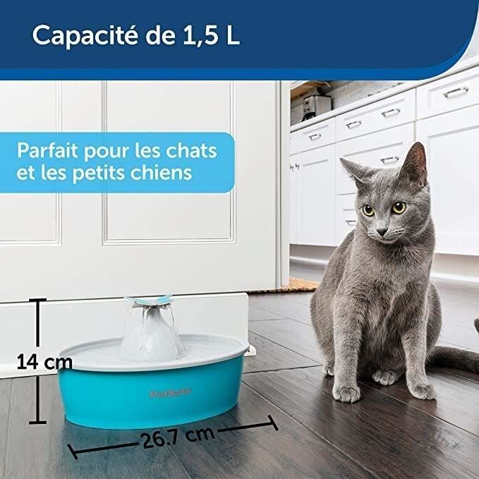 PetSafe Fontaine pour animaux de compagnie Drinkwell Papillon 1,5 L, abreuvoir pour animaux de compagnie, distributeur d'eau 444457