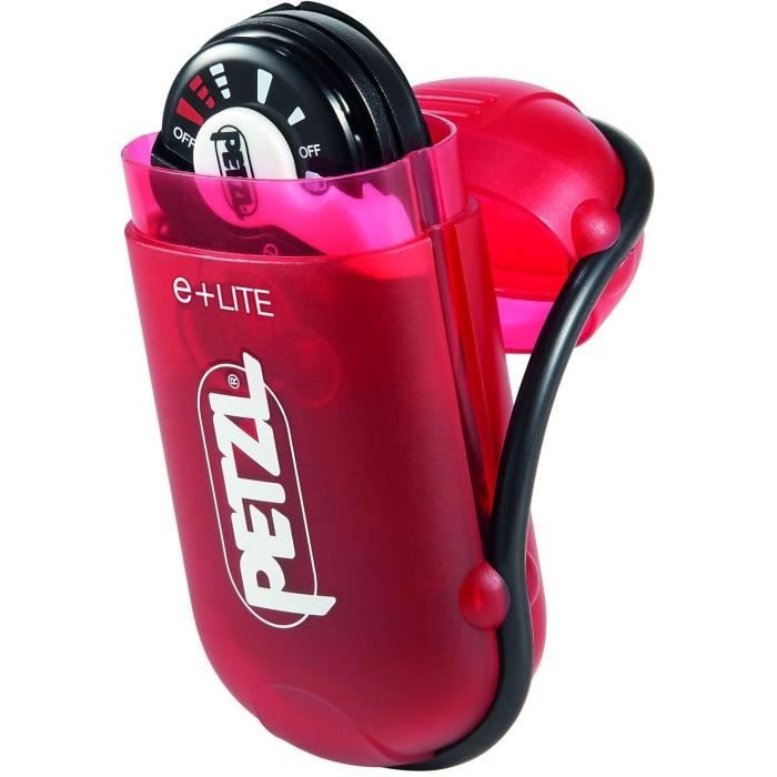 Lampe frontale de secours avec bandeau - PETZL - E+Lite - 40 lumens - Etui inclus - Noir