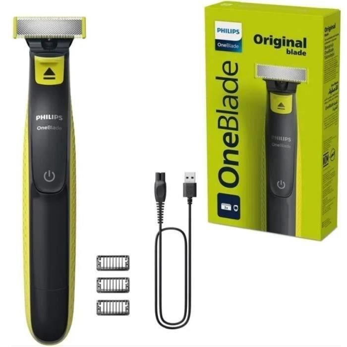 Philips Oneblade QP2724/10 rasoir a barbe - 3 attaches (1 / 3 / 5 mm) incluses  sans fil rechargeable