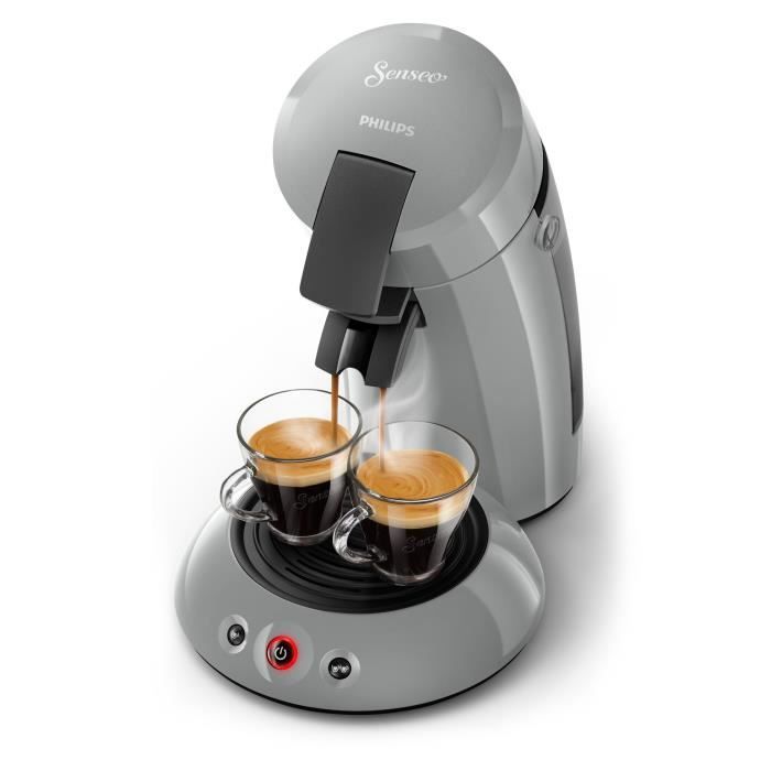 Machine a café dosette SENSEO ORIGINAL Philips HD6553/71, Booster d'arômes, Crema Plus (mousse plus dense), 1 a 2 tasses, Gris