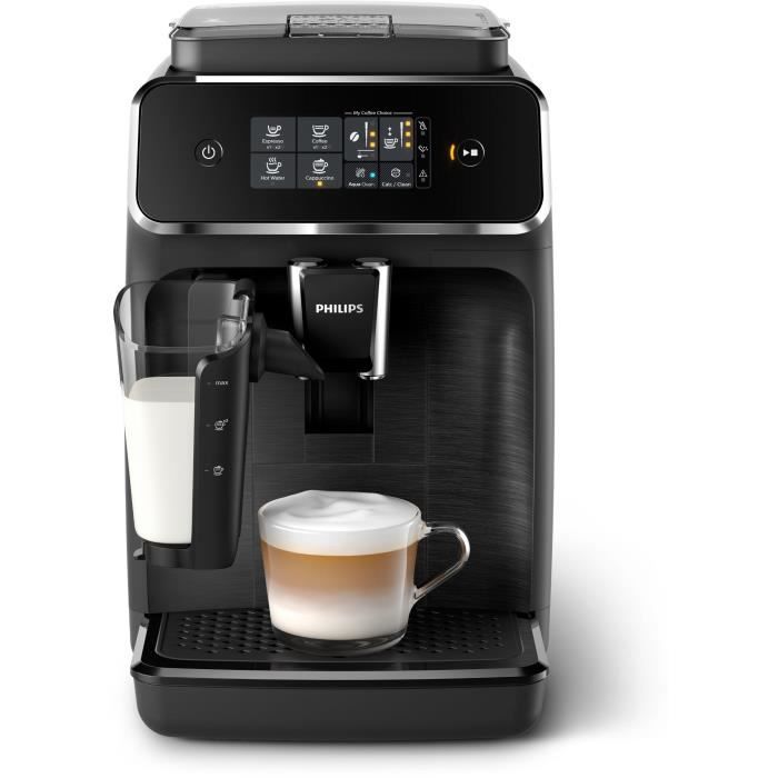 Machine a café Expresso Broyeur Automatique - PHILIPS - EP2230/10 - LatteGo - 275 g de café - 1,8 L - Noir mat